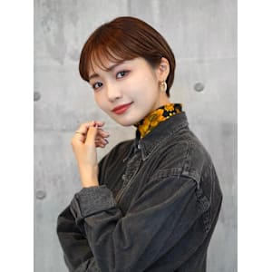 大人可愛い丸みショート/耳掛け/艶髪/清澄白河/森下