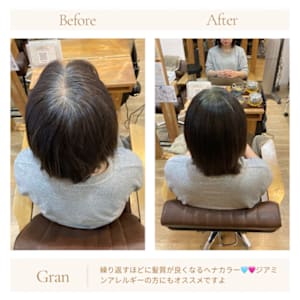 お客様髪質改善データ1570（ヘナカラー）