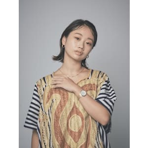 ネオシースルーバングで作る大人かわいいボブ