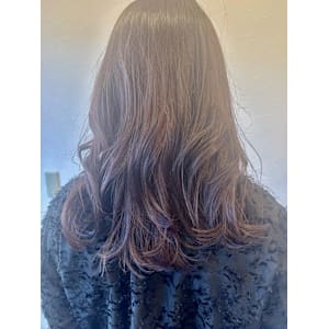 ピンクブラウン/ゆるふわ/外ハネ