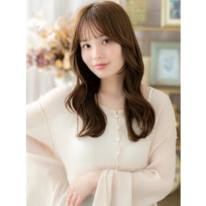 大人美人透けバング韓国風巻きレイヤーロング　姫カットレイヤー