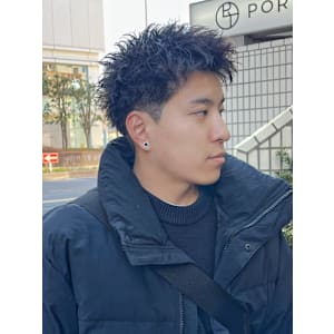 スパイキーショートハイトーンカラーツイストスパイラル