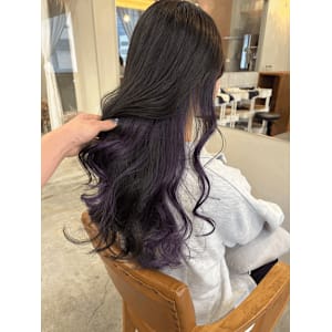 《花屋併設》インナーカラーパープル