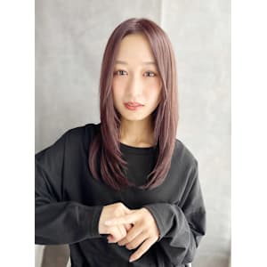 20代30代40代　大人センターパートツヤ髪