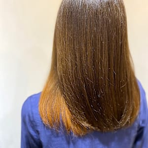 【インナーカラー】オレンジカラー／ブラウンカラー