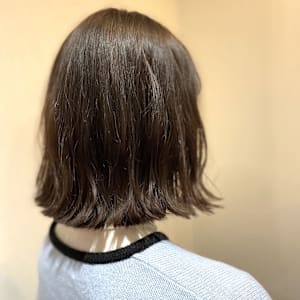 【外はねボブ】ニュアンスパーマ／ナチュラル