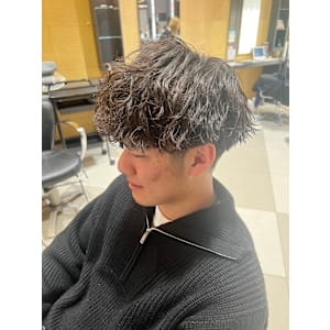 メンズパーマ波巻きミックスツイストスパイラルパーマ
