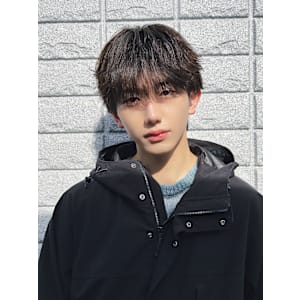 ダークアッシュ/シースルーバング/マッシュウルフ