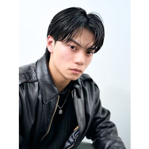 【吉田智哉】フェザーショー、ニュアンスパーマ、ダークアッシュ