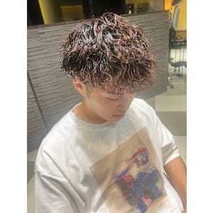 メンズパーマ波巻きミックスツイストスパイラルパーマ