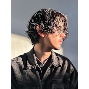 【吉田智哉】メンズウルフ、ニュアンスパーマ、スパイラルパーマ