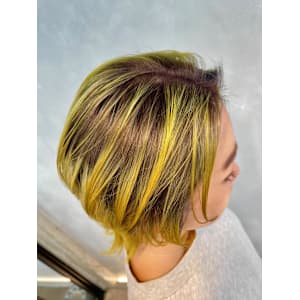 バレイヤージュ/シャドールーツ/イエロー/黄色