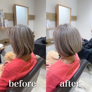 白髪ぼかしハイライトカラー30代40代50代ブルーグレージュ - Mira by KENJE【ミラバイケンジ】掲載中