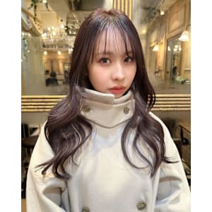 韓国風巻きラベンダーミルクティー姫カットレイヤー