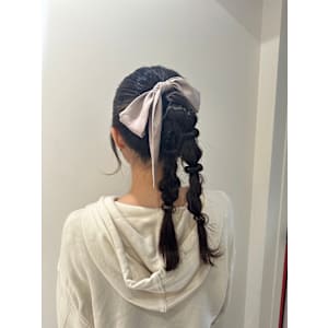 結婚式/お呼ばれ◎ツインポニーテール