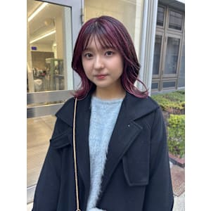 【KARIN】レイヤーカット×バーガンディーカラー