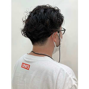 メンズショート×無造作パーマ