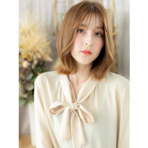 ハイトーンカラーミストバングくびレイヤー　細めハイライト