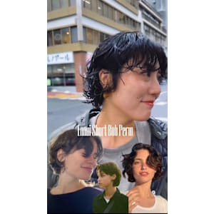 外国人風ショートパーマ/ウェーブミディアム