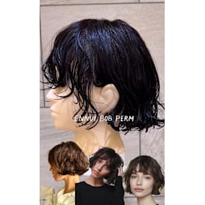 外国人風アンニュイボブパーマ/ウェーブミディアム