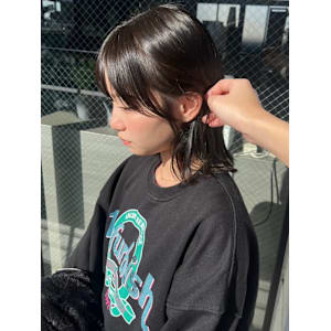 小顔カット フェイスレイヤー ニュアンスカラー 髪質改善