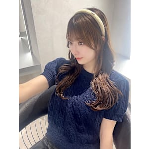 銀座20代30代韓国内巻きローレイヤー抜け感ベージュ