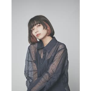 個性派インナーカラーボブ