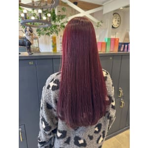 ピンクラベンダーカラー/ブリーチなし/ピンクブラウン/越谷