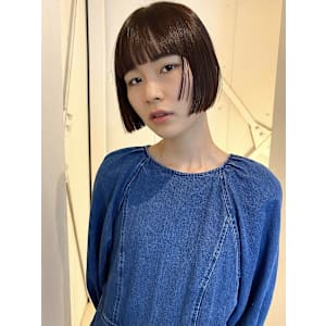 mini bob/deep brown_下北沢