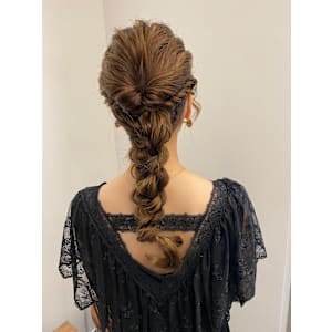 池袋 ヘアセット  編み下ろし お呼ばれヘア♪