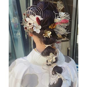 卒業式入学式成人式結婚式編みおろしヘアセットアレンジ