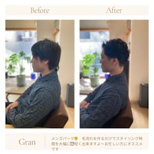 お客様髪質改善データ1579（メンズパーマ）