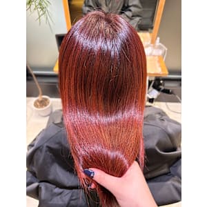 オレンジレッド/暖色カラー/水素カラー/艶髪【ミワチカコ】