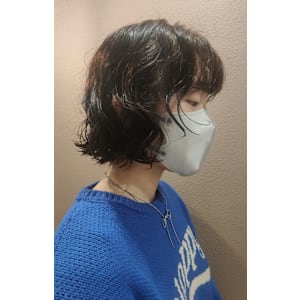 ボブパーマ/くせ毛風パーマ/パーマスタイル【島袋蛍月】