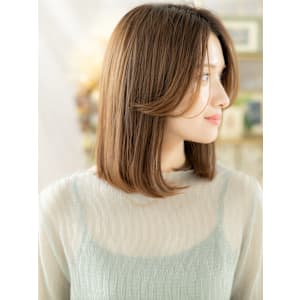 2wayバング小顔センターパート抜け感セミディ姫カットレイヤ