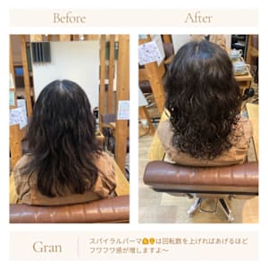お客様髪質改善データ1585（スパイラルパーマ）