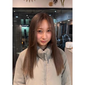 グレージュ/ロング/10代20代/薬院