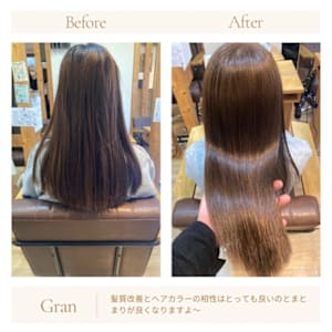 お客様髪質改善データ1586（アッシュベージュ）