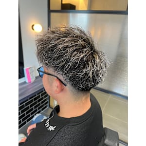 メンズツイストパーマ×ホワイトメッシュ