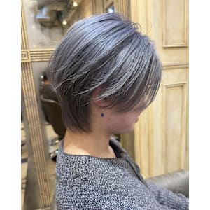 メンズカット_メンズブリーチ_アッシュグレー