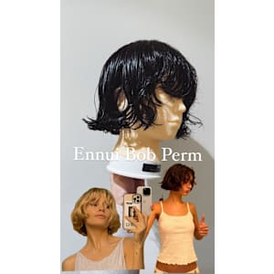 外国人風アンニュイボブパーマ