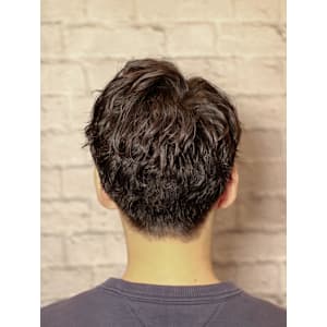 アップバング×波巻き