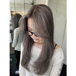 【W_SALON 河原町】スモーキーグレー/レイヤーカット