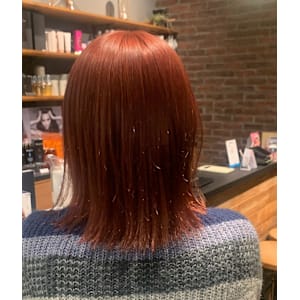 ワンブリーチでチェリーレッド