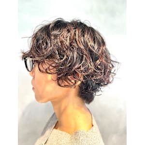 マッシュショート/しっかりパーマ