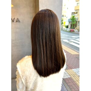 髪質改善/縮毛矯正/酸性ストレート/マロンブラウン/韓国風
