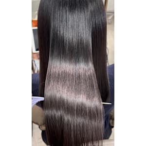 髪質改善トリートメント/ミラーカラー/ロングヘア