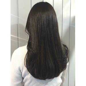 黒髪ロング　艶髪　髪質改善トリートメント　ワンカール