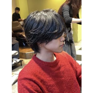 センターパート/マッシュ/ニュアンスシャドウパーマ