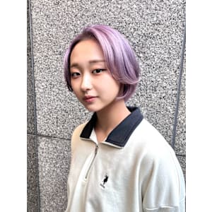 センターショート/クリアラベンダー/ハイトーンカラー